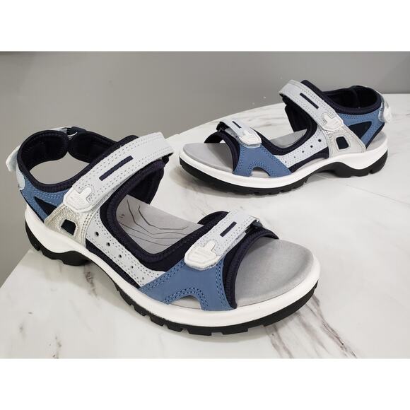 NEW Woman's Sandals ECCO Sport Offroad Sandal Size 10-10.5 Multicolor Air Blue - Picture 2 of 7